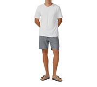 QS Gestreifte Shorts aus Leinenmix tiefblau XL