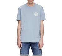 QS Herren 2146165 T-Shirt mit Brust-u. Rückenprint, blau 53D0, M