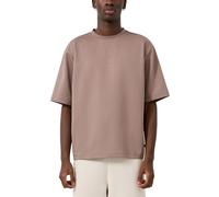 Kurzarmshirt QS, Damen, Gr. M, braun, Jersey, Obermaterial: 53% Baumwolle, 46% Polyester, 1% Elasthan, bestickt, unifarben, weit hüftbedeckend, Rundhals, abgesteppte Kante, Shirts Kurzarmshirt, mit kl