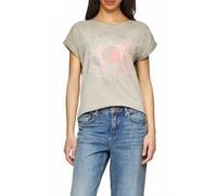 Oversize-Shirt in gewaschener Optik mit Frontprint Taubengrau XS