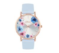 s.Oliver Quarzuhr Hellblau Damen