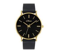 s.Oliver - Quarzuhr für Damen IP Gold | Silikon Damenuhren