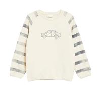 Leichtes Sweatshirt mit Raglanärmeln und Stickerei 104/110 creme|weiß 2181078.0406.104_110