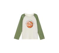 s.Oliver Jungen 2150273 Raglanshirt mit Frontprint, 7372 Grün, 92/98