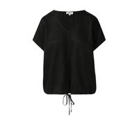 Ärmellose Bluse aus Lyocell mit Tunnelzug am Saum 34 schwarz 2168009.9999.34