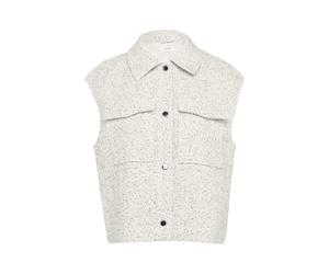 s.Oliver Red Label - Antaillierte Bouclé-Weste mit aufgesetzten Taschen beige - Gr. - 40