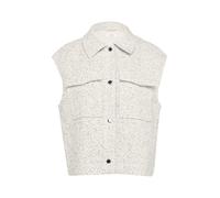 s.Oliver Red Label - Antaillierte Bouclé-Weste mit aufgesetzten Taschen beige - Gr. - 42