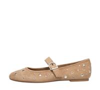 s.Oliver Red Label - Ballerinas mit Riemchen und Nieten beige - Gr. - 36