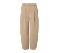 s.Oliver Red Label - Barrel-Leg-Hose mit Bundfalten beige - Gr. - 36