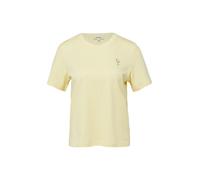 s.Oliver Red Label - Basic T-Shirt mit kleiner Stickerei auf der Brust gelb - Gr. - 40