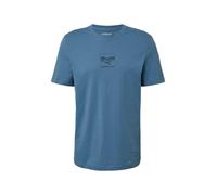 s.Oliver Red Label - Baumwoll-T-Shirt mit Crew Neck und Front-Print blau - Gr. - XL