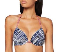 s.Oliver RED Label Beachwear LM Damen Cocina Bikini, blau-rot Bedruckt, 38 A