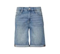 Jeansshorts S.OLIVER, Damen, Gr. 42, N-Gr, blau (mid blau), Denim/Jeans, Obermaterial: 98% Baumwolle, 2% Elasthan, unifarben, casual, normal kniefrei, Jeans, im 5-Pocket-Stil (95914733-42) mid blau