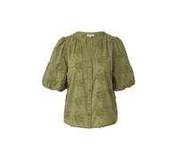 s.Oliver Red Label - Bluse mit Ballonärmeln und floraler Stickerei grün - Gr. - 42
