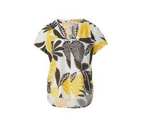s.Oliver Red Label - Bluse mit Blumenmuster gelb/weiß - Gr. - 34