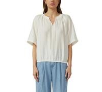 s.Oliver Bluse Strukturierte Viskosemix O-Shape Relaxed Fit Creme Größe 48