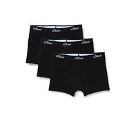 s.Oliver Herren Boxershorts Boxer Basic - 3er-Pack, Baumwoll-Stretch, Schwarz, Größe S