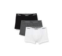 s.Oliver RED LABEL Bodywear LM Herren s.Oliver Boxer Basic 3X Boxershorts, grau schwarz weiß, passend (3er Pack)