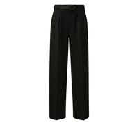 Bundfaltenhose mit Glitzergarn und integriertem Gürtel 42 schwarz 2172973.9999.42