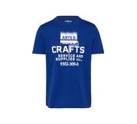 s.Oliver Red Label - Crew-Neck-Shirt aus Baumwolle mit Frontprint blau - Gr. - XL