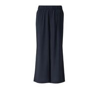 Culotte S.OLIVER, Damen, Gr. 44, N-Gr, navy, Web, Obermaterial: 84% Viskose, 16% Polyamid, unifarben, weit 7/8-Länge, Hosen Culotte, weite Passform, fließende Qualität (41080926-44) navy