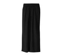Culotte S.OLIVER, Damen, Gr. 44, N-Gr, schwarz, Web, Obermaterial: 84% Viskose, 16% Polyamid, unifarben, weit 7/8-Länge, Hosen Culotte, weite Passform, fließende Qualität (94644844-44) schwarz
