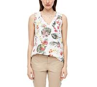 s.Oliver RED Label Damen Bluse ärmellos White AOP 38, 120.10.004.10.100.2039059