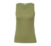 Tanktop S.OLIVER, Damen, Gr. 46, summer khaki, Rippware, Obermaterial: 95% Baumwolle, 5% Elasthan, regular fit normal, Rundhals, Tops Tanktop, in Rippoptik, Regular Fit, Rundhalsausschnitt (84156768-4