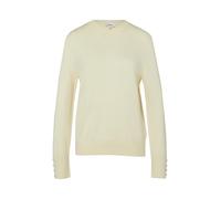 Feinstrickpullover aus Viskosemix mit Zierknöpfen 40 beige 2177135.8000.40