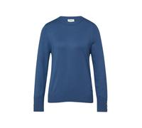 Feinstrickpullover aus Viskosemix mit Zierknöpfen 40 blau 2177135.5527.40