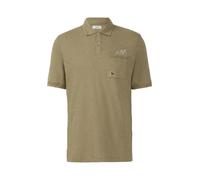 s.Oliver Red Label - Flammgarn-Poloshirt mit Brusttasche und Stickerei grün - Gr. - XL