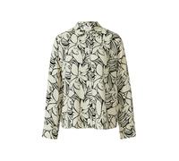 s.Oliver Red Label - Fließende Bluse mit floralem Muster schwarz/beige - Gr. - 34