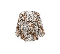 s.Oliver Red Label - Gemusterte Bluse weiß/braun - Gr. - 34