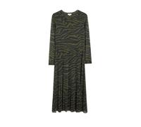 s.Oliver Red Label - Gemustertes Midikleid grün/schwarz - Gr. - 38