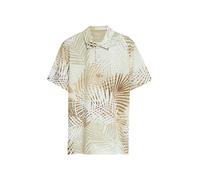 Flammgarn-Poloshirt mit All-over-Print S beige|mehrfarbig 2178231.81A6.S