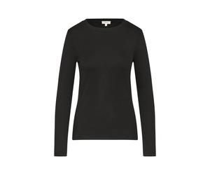 s.Oliver Red Label - Geripptes Langarmshirt im Slim Fit schwarz - Gr. - 34