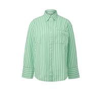 Gestreifte Popeline-Bluse im Relaxed Fit mit Hemdkragen 36 grün 2174589.72G7.36