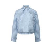 s.Oliver Bluse Verkürzte Popeline-Bluse Relaxed Fit Blau Größe 46