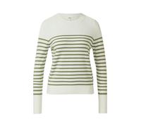 s.Oliver Red Label - Gestreifter Pullover aus Viskosemix weiß/grün - Gr. - 38