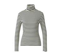 Rollkragenshirt S.OLIVER, Damen, Gr. 34, blau, Web, Obermaterial: 100% Baumwolle, gestreift, casual, regular fit normal, ohne Ausschnitt, Langarm gerader Abschluss, Shirts, mit Streifen Muster (359721