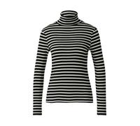 s.Oliver Longsleeve Gestreift Slim Fit Rollkragen Schwarz/Weiß Größe 34