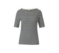 s.Oliver Gestreiftes Halbarmshirt im Slim Fit mit Flammgarn