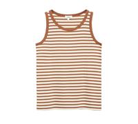 Geripptes Tanktop im Slim Fit 46 braun|weiß 2182241.88G4.46