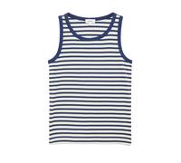 s.Oliver Tanktop Geripptes Slim Fit Baumwoll-Mix Blau/Weiß Größe 44