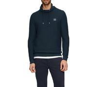 s.Oliver Red Label - Gestrickter Pullover mit Schalkragen blau - Gr. - XL