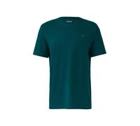 s.Oliver Red Label - Heavy Jersey T-Shirt mit Crew Neck und Logo-Print grün - Gr. - S