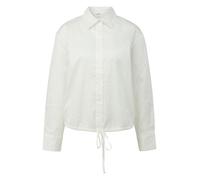 Hemdbluse mit Glitzersteinen und Schnürung am Saum 40 creme 2173087.0210.40