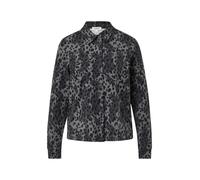 Jerseybluse mit Leo-Muster 46 grau 2172309.98A2.46