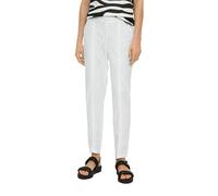 Hose aus Leinenmix mit Ziernähten 44 weiß 2146170.0100.44