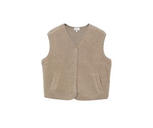 s.Oliver Red Label - Indoor-Weste aus Teddy braun - Gr. - 34